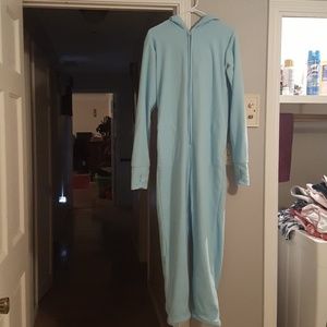 Rainbow Dash fuzzy one piece.